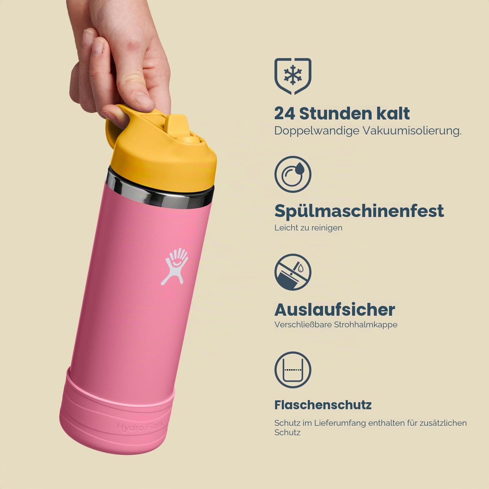 hydro-flask-kids-wide-mouth-510-g-trinkflasche-mit-strohkappe-anemone image 7