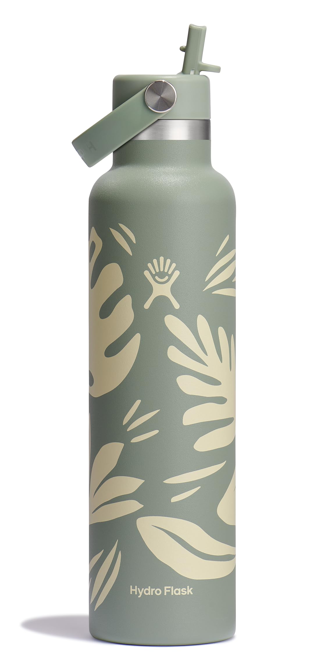hydro-flask-trinkflasche-680-ml-botanical-bliss-green-mit-strohhalm-deckel image 1
