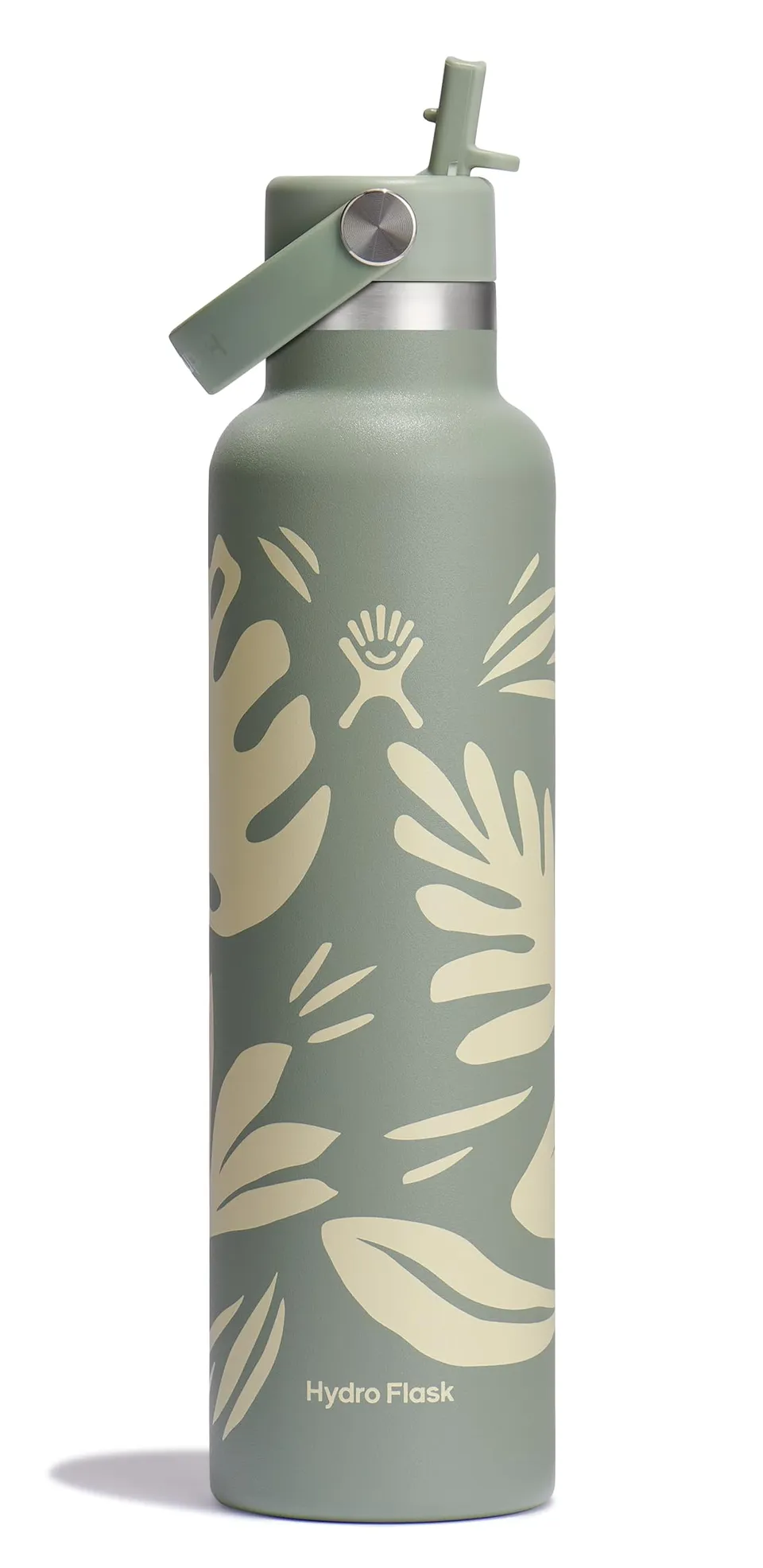hydro-flask-trinkflasche-680-ml-botanical-bliss-green-mit-strohhalm-deckel image 1