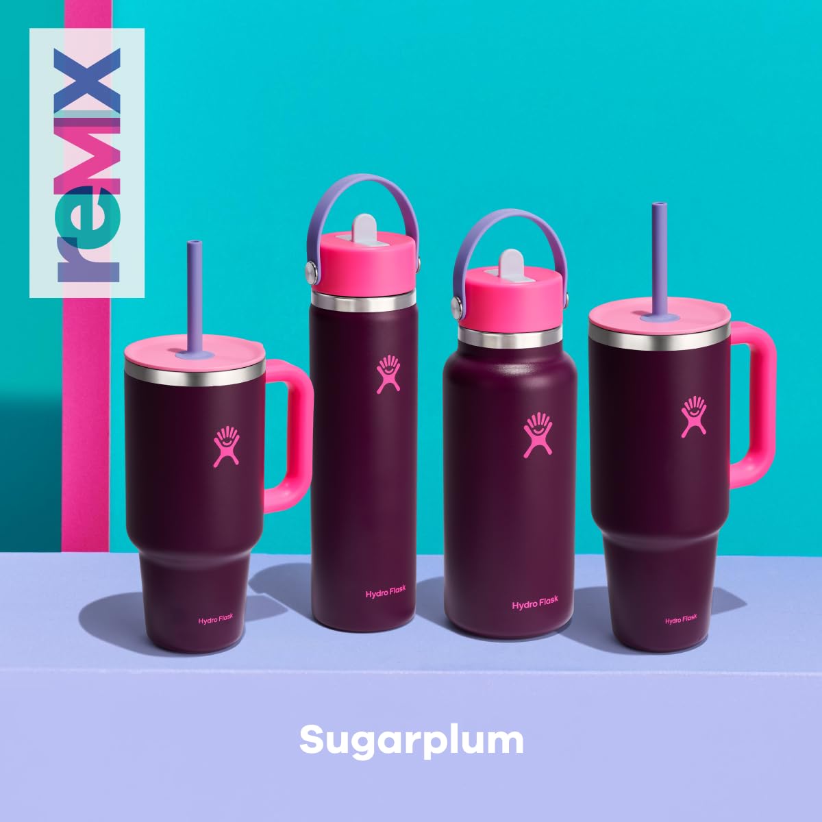 hydro-flask-wide-mouth-trinkflasche-907-ml-mit-flex-straw-cap-sugarplum image 3