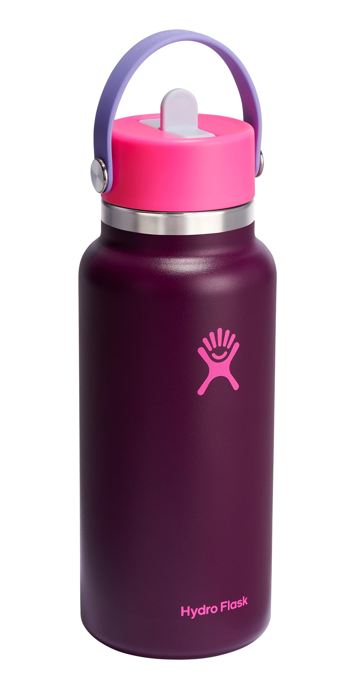 hydro-flask-wide-mouth-trinkflasche-907-ml-mit-flex-straw-cap-sugarplum image 2