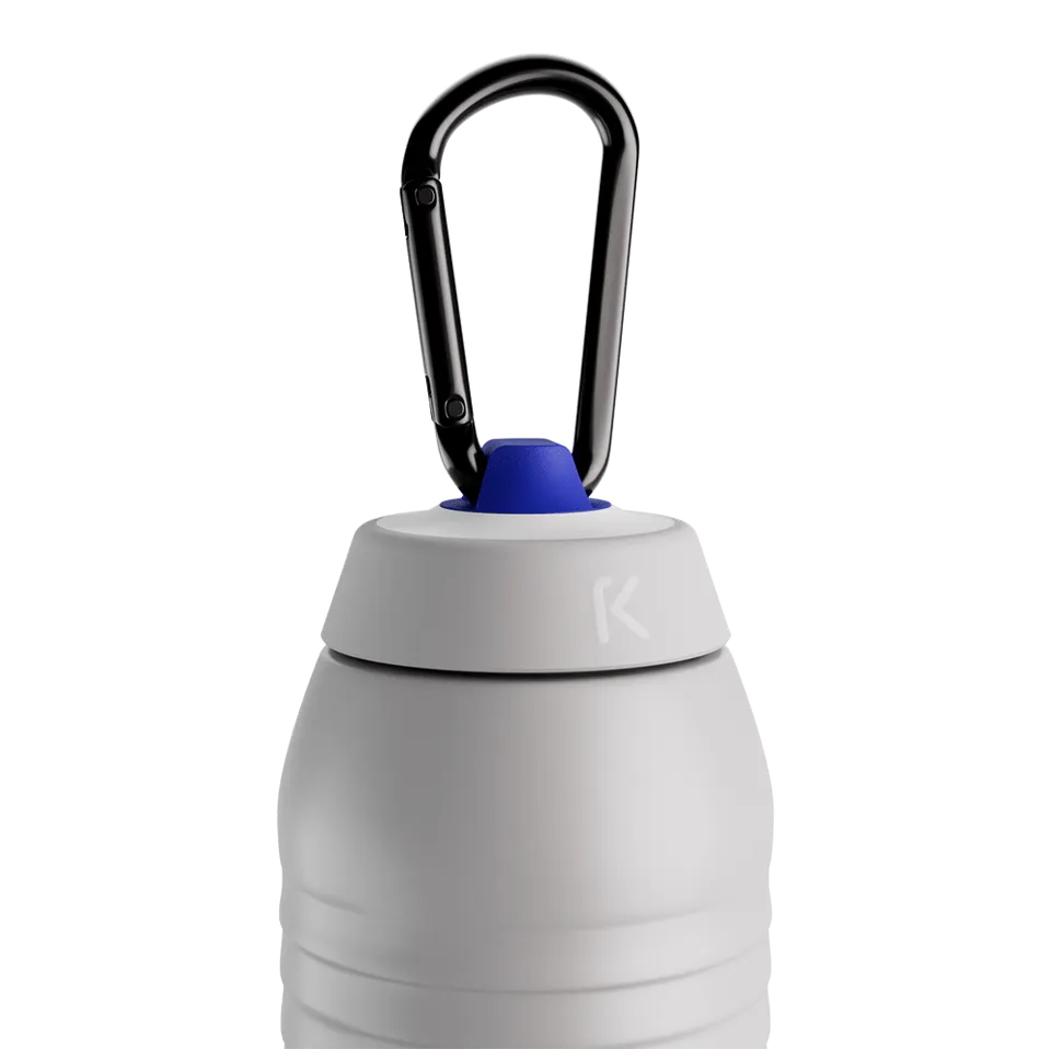keego-mountain-cap-mit-karabiner-silikon-trinkkappe-blau image 1