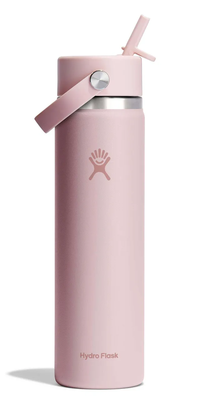 hydro-flask-wide-mouth-trinkflasche-680-ml-mit-flex-straw-cap-trillium-pink image 1