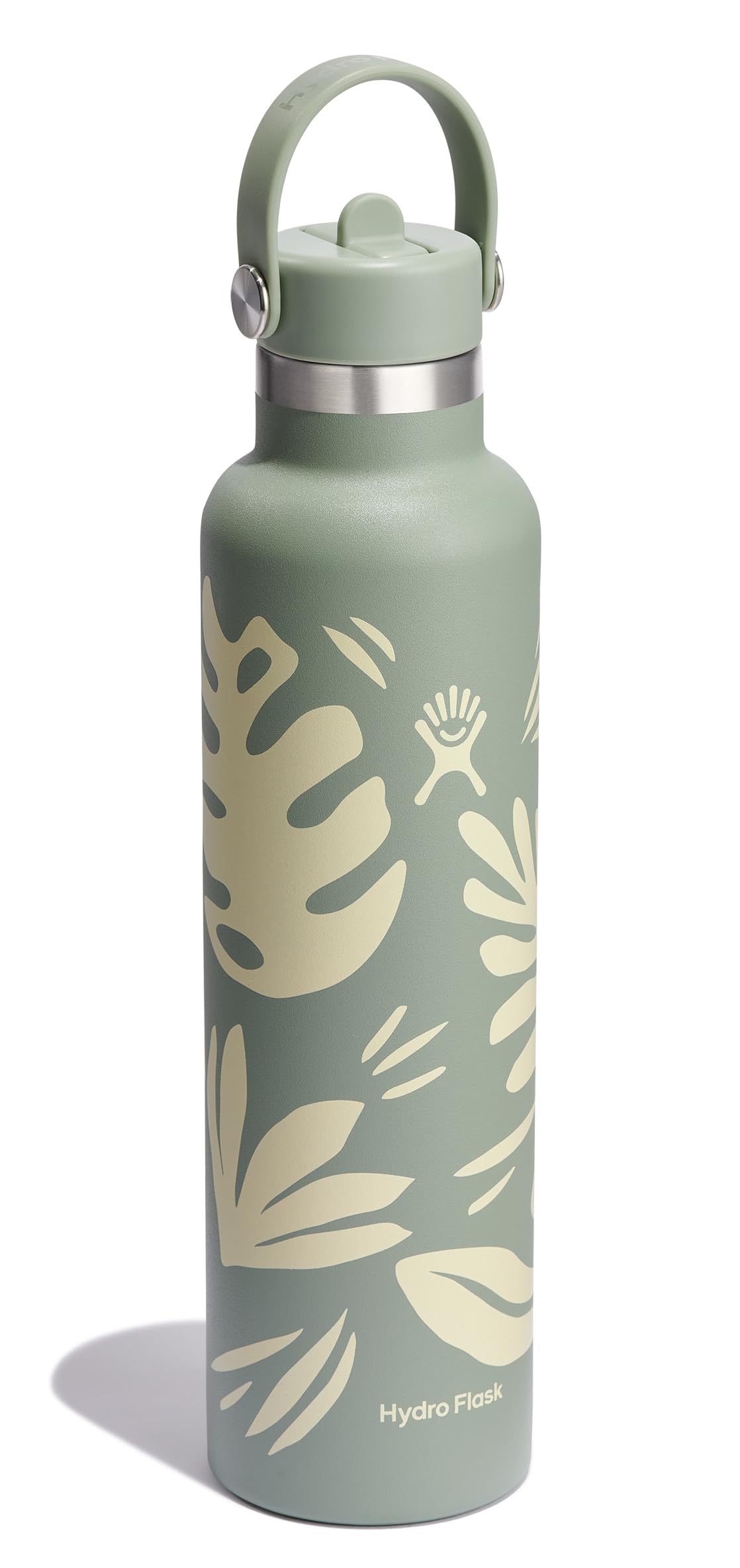 hydro-flask-trinkflasche-680-ml-botanical-bliss-green-mit-strohhalm-deckel image 2