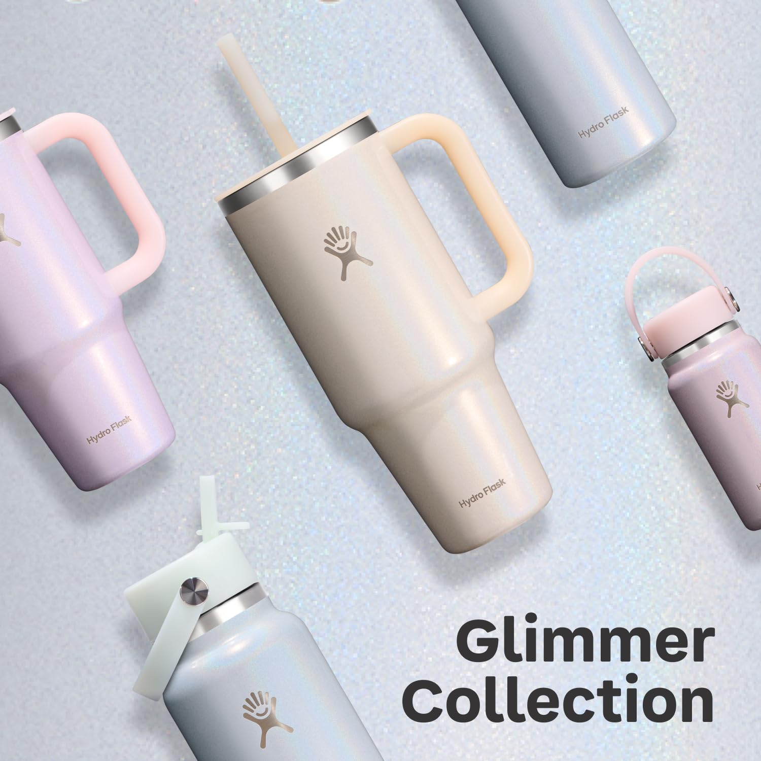 hydro-flask-wide-mouth-flex-straw-flasche-680-ml-glimmer-creme image 3