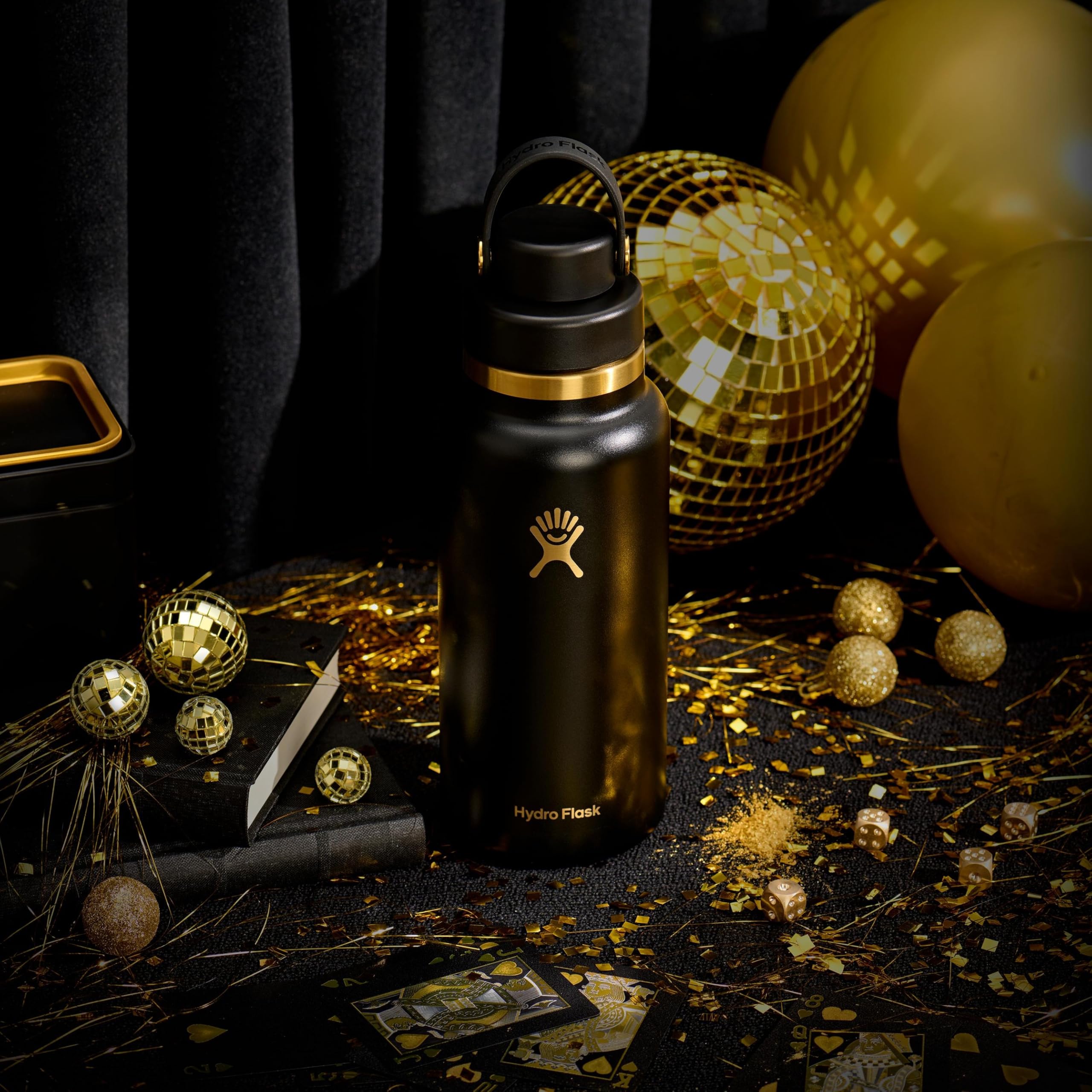 hydro-flask-wide-mouth-flex-chug-cap-isolierflasche-900-ml-schwarz image 3